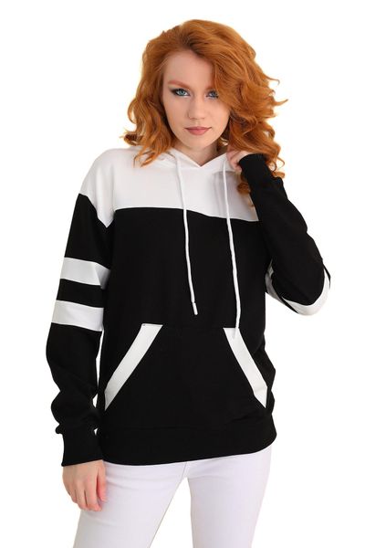 Bongual Kapuzensweatshirt Longsleeve zweifarbig Farbblock mit günstig online kaufen