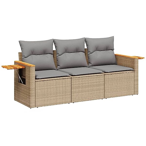 vidaXL Gartenlounge-Set 3-tlg. Garten-Sofagarnitur mit Kissen günstig online kaufen