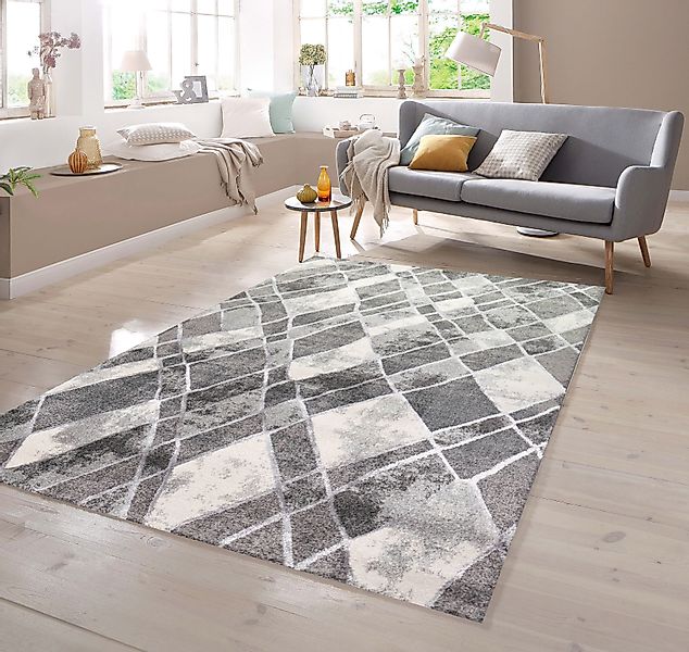 TeppichHome24 Teppich Teppich Rauten abstrakt in günstig online kaufen
