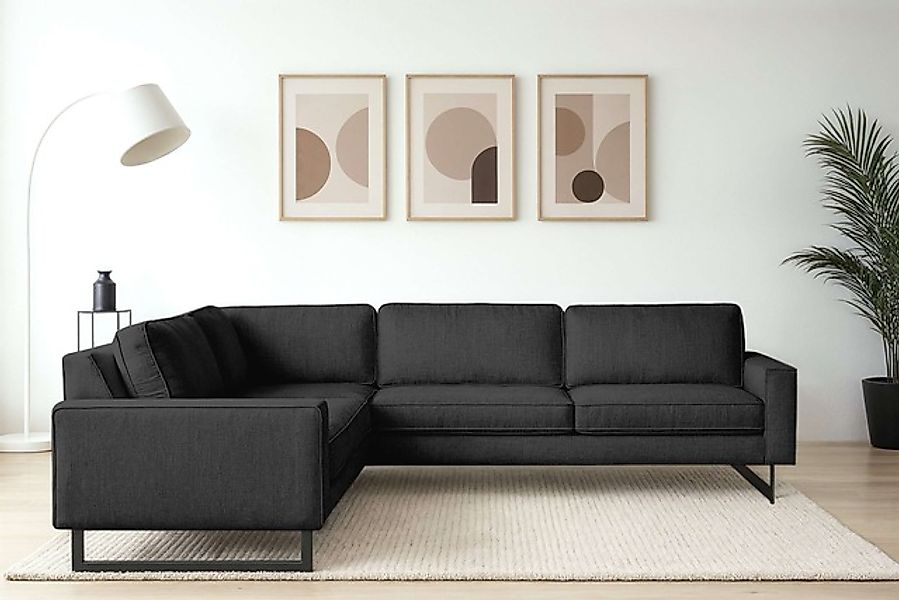 PLACES OF STYLE Ecksofa »Pinto, XXL, 250/290 cm, langer Schenkel, Ottomane« günstig online kaufen