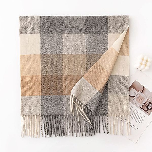 Blusmart Halstuch Damen-Schal mit Karomuster, (Weich, günstig online kaufen