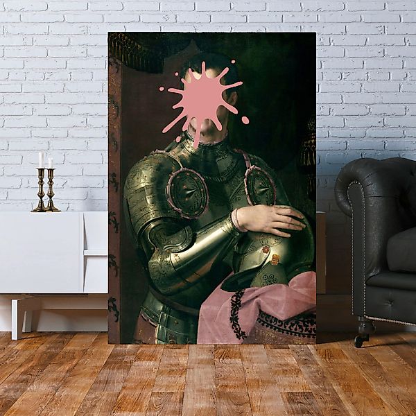 queence Acrylglasbild "Ritter mit Farbklecks", Kunst-Gemälde-Mann-Bilder vo günstig online kaufen
