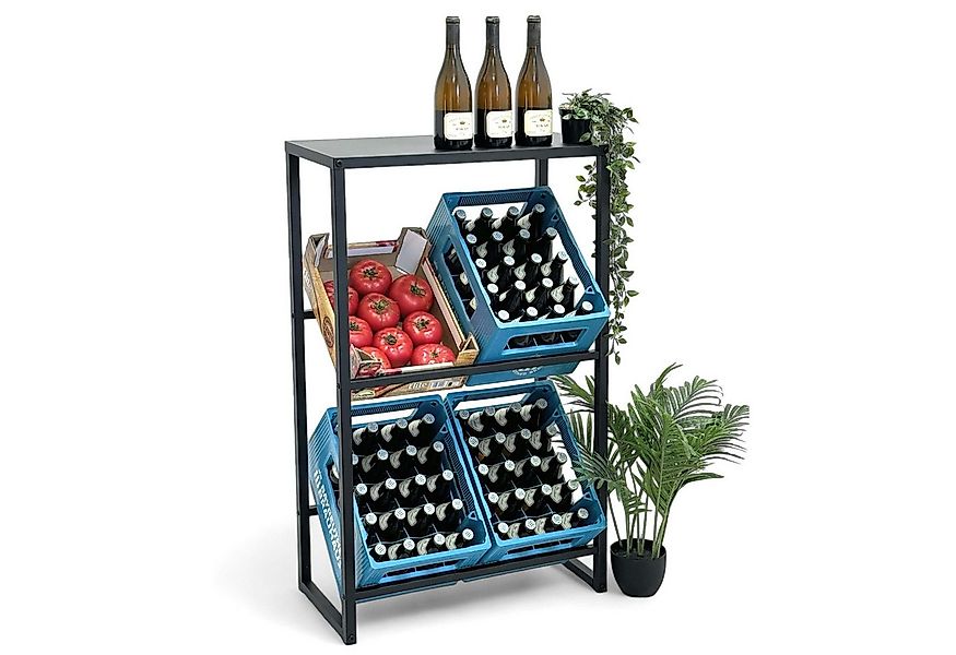DanDiBo Standregal Getränkekistenregal 4 Kisten mit Ablage Stehend Getränke günstig online kaufen