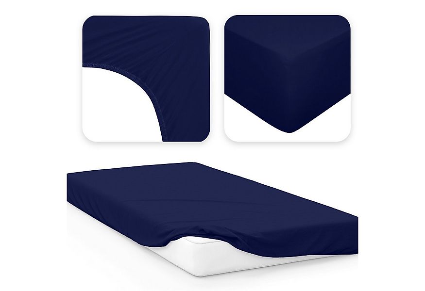 Jacobson Spannbettlaken BOXSPRING & ÜBERLÄNGE aus 100% Baumwolle, für hohe günstig online kaufen