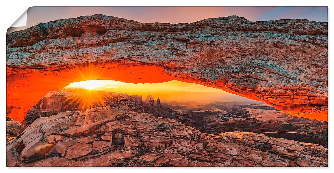 Artland Wandbild »Iconic Mesa Arch« Felsen 1 Stk. tlg. als Alubild, Outdoor günstig online kaufen