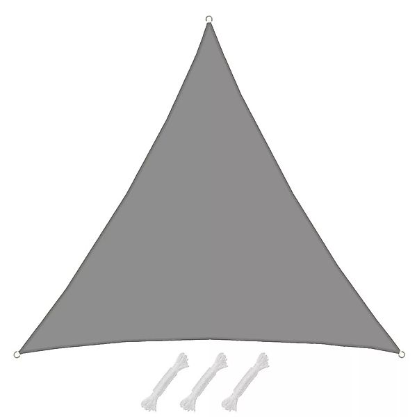 AMANKA Polyester Sonnensegel Wasserdicht - 5 x 5 x 5 m Dreieck Grau günstig online kaufen