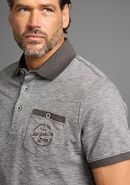 Man's World Poloshirt Kurzarm, Regular Fit, melierte Struktur, Rundhalsauss günstig online kaufen