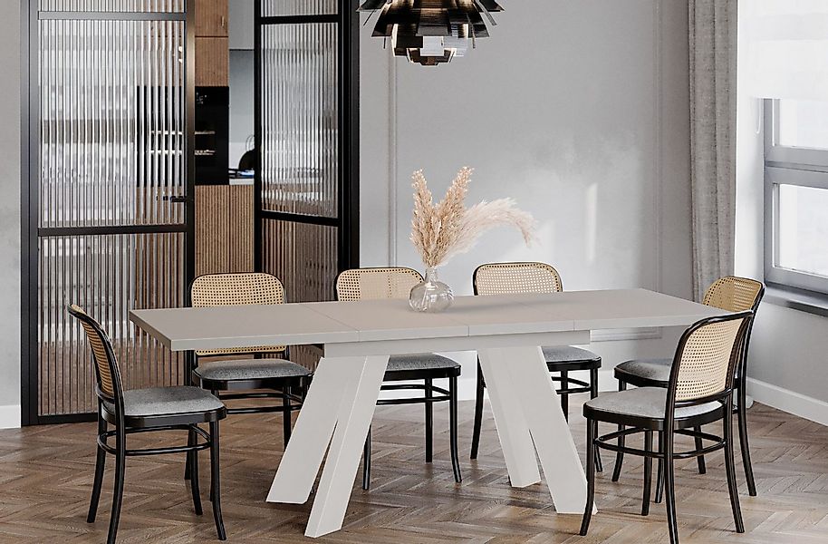 Endo-Moebel Esstisch Como Esstisch 130–210cm ausziehbar für 8 Personen, Tis günstig online kaufen