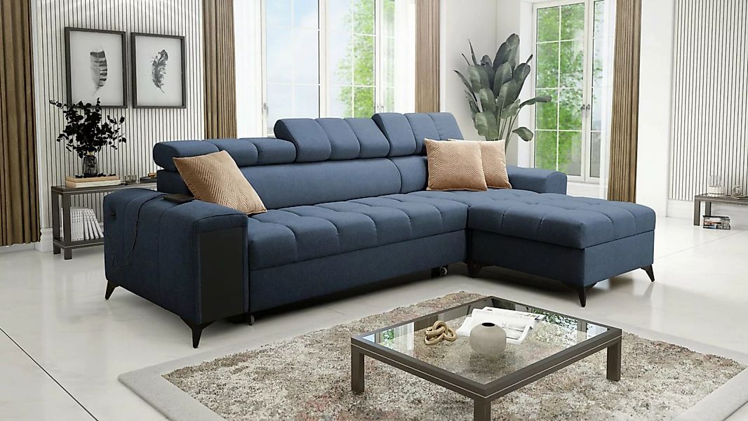 Kaiser Möbel Ecksofa Elegantes Ecksofa,Schlaffunktion GRECO I MAXI Avra Bla günstig online kaufen