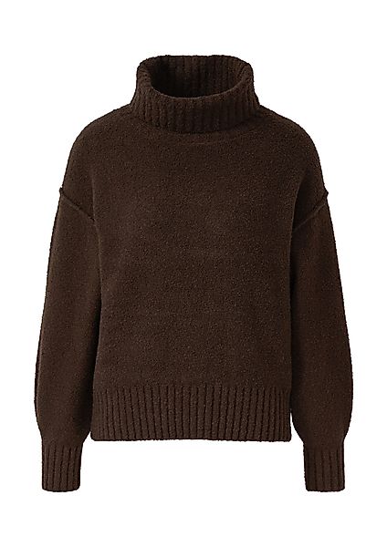 s.Oliver Longpullover Strickpullover Bouclé-Strickpullover mit Rollkragen günstig online kaufen