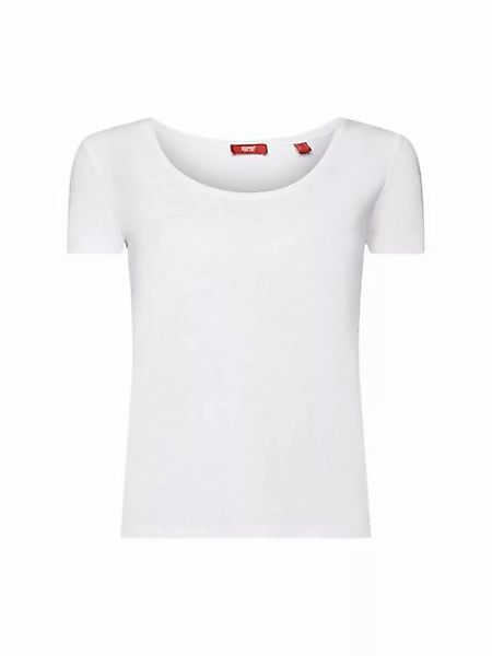 Esprit T-Shirt T-Shirt mit weitem Rundhalsausschnitt (1-tlg) günstig online kaufen