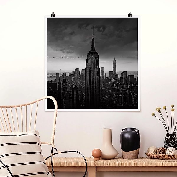 Poster Architektur & Skyline - Quadrat New York Rockefeller View günstig online kaufen