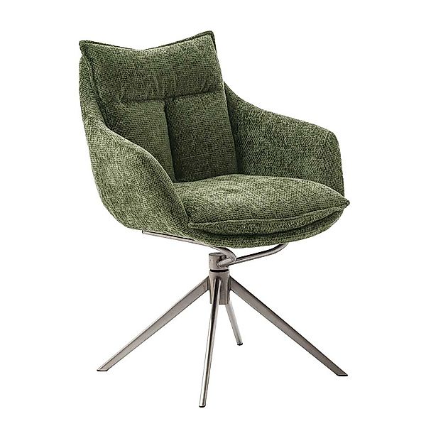 Esstisch Stühle mit Armlehnen Oliv Grün (2er Set) günstig online kaufen