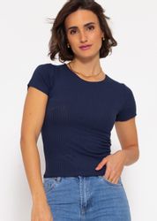 SASSYCLASSY Kurzarmshirt Geripptes T-Shirt Damen mit günstig online kaufen