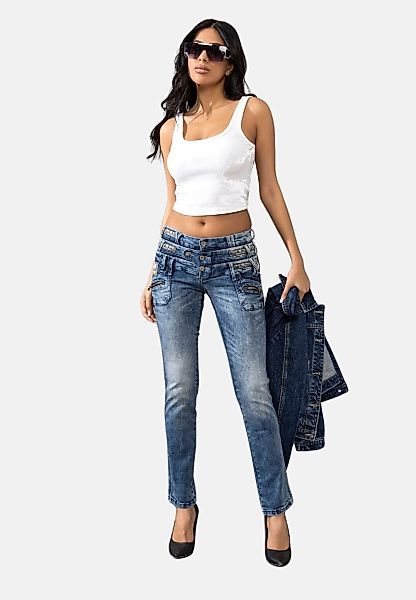 Cipo & Baxx Slim-fit-Jeans "Jeans", mit Dreifachbund, WD345 günstig online kaufen