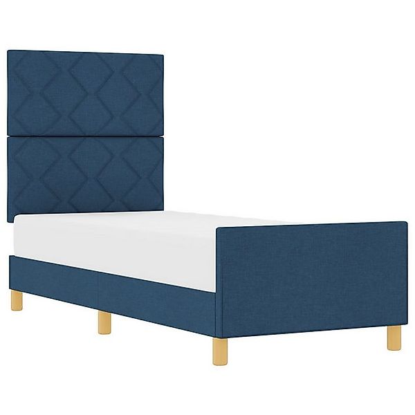vidaXL Bett Bettgestell Blau 80x200 cm Stoff (1-tlg) günstig online kaufen