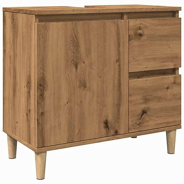 vidaXL Badezimmerspiegelschrank Waschbeckenunterschrank Artisan-Eiche 65x33 günstig online kaufen