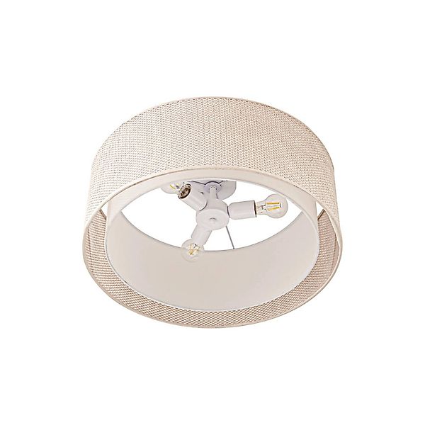 Lindby Deckenlampe Soula 10042084 Landhaus Vintage Rustikal in Creme 3-flam günstig online kaufen