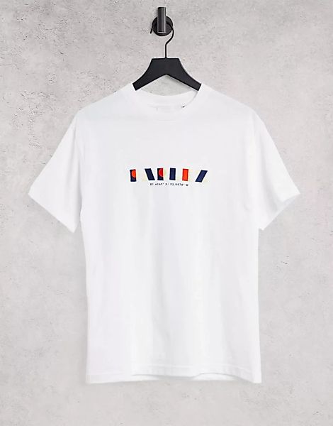 Parlez – Ohlson – Besticktes T-Shirt in Weiß günstig online kaufen