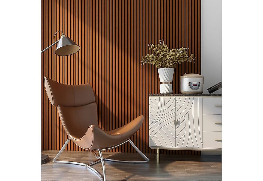 neu.holz 3D Wandpaneel, (Set, 16-tlg) »Vang« Akustik Wandpaneel Teak 11,52m günstig online kaufen