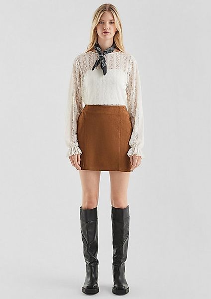 QS Minirock Rock Minirock in Wildlederoptik günstig online kaufen