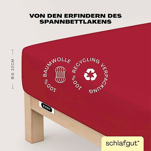 Schlafgut Spannbettlaken »EASY aus 100% Baumwolle, weich & saugfähig, Marke günstig online kaufen