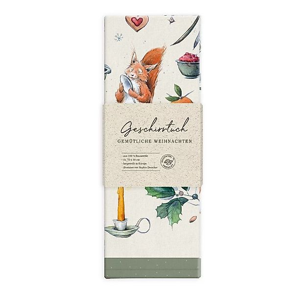 Grätz Verlag Geschirrtuch Geschirrtuch mit Motiv, 100% Baumwolle, (1 Tuch, günstig online kaufen