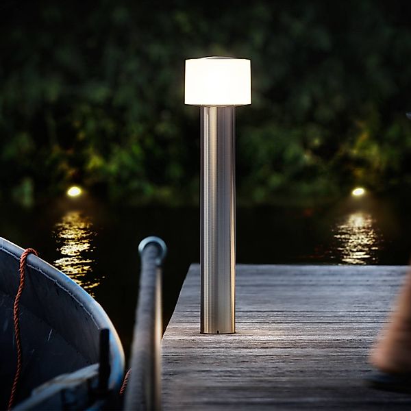 Philips LED-Sockelleuchte Otis UE, Edelstahl, IP44 günstig online kaufen