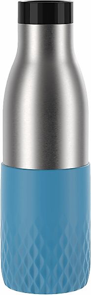 Emsa Trinkflasche "Bludrop Sleeve" Edelstahl/Silikon, Quick-Press, 12h warm günstig online kaufen
