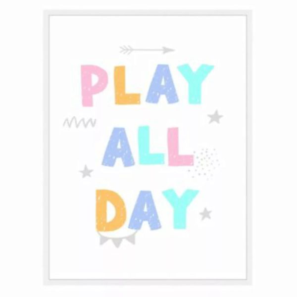 Milan Moon Wandbild Play All Day weiß Gr. 50 x 60 günstig online kaufen