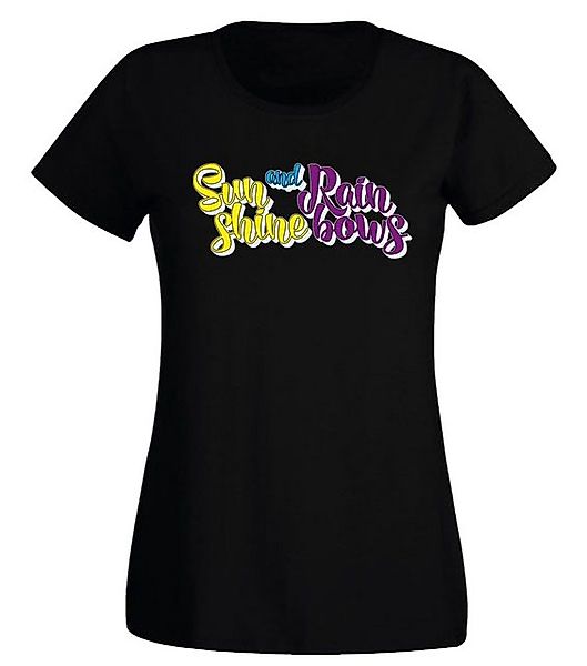 G-graphics T-Shirt Damen T-Shirt - Sunshine and Rainbows mit trendigem Fron günstig online kaufen