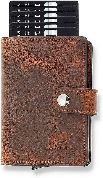 Solo Pelle Mini Geldbörse Q-Wallet Leder Geldbörse mit integriertem Kartene günstig online kaufen