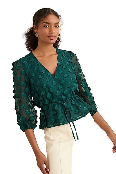 Love & Roses Langarmbluse Love & Roses Shirt mit V-Ausschnitt und 3/4-Ärmel günstig online kaufen