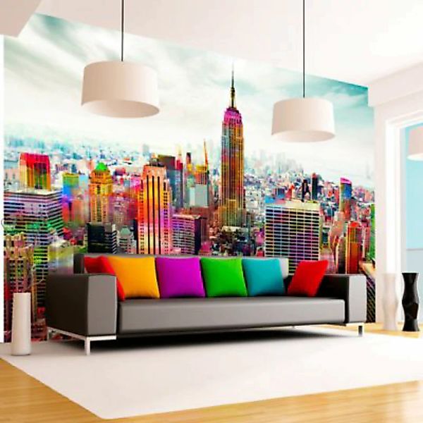 artgeist Fototapete Colors of New York City weiß Gr. 200 x 140 günstig online kaufen