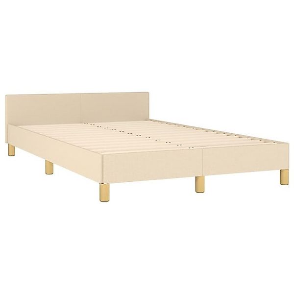 furnicato Bettgestell ohne Matratze Creme 120x190 cm Stoff (1-tlg) günstig online kaufen