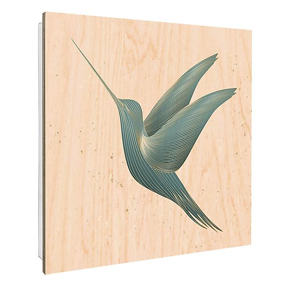 Banjado Schlüsselkasten mit Holzfront 30x30cm Weiß Scharnier Links 50 Haken günstig online kaufen