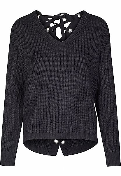 URBAN CLASSICS Rundhalspullover "Urban Classics Damen Ladies Back Lace Up S günstig online kaufen