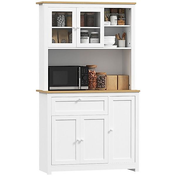 HOMCOM Küchenbuffet Küchenschrank mit Schublade, Mehrzweckschrank günstig online kaufen
