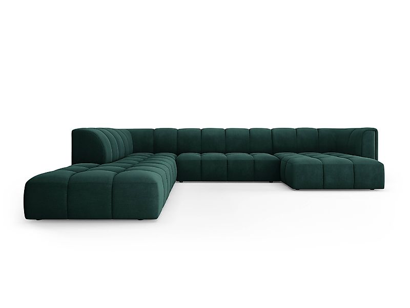 Milo Casa | Panorama-Ecksofa Francesca Chenille links 7-Sitzer günstig online kaufen