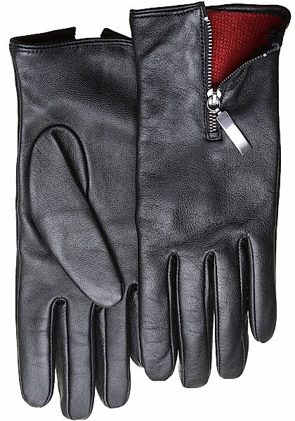 PEARLWOOD Lederhandschuhe mit farbigem Innenfutter, Glattleder, Zipper auf günstig online kaufen