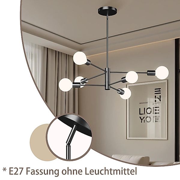 MUPOO LED Kronleuchter Pendelleuchte Modern 4/6/8 günstig online kaufen