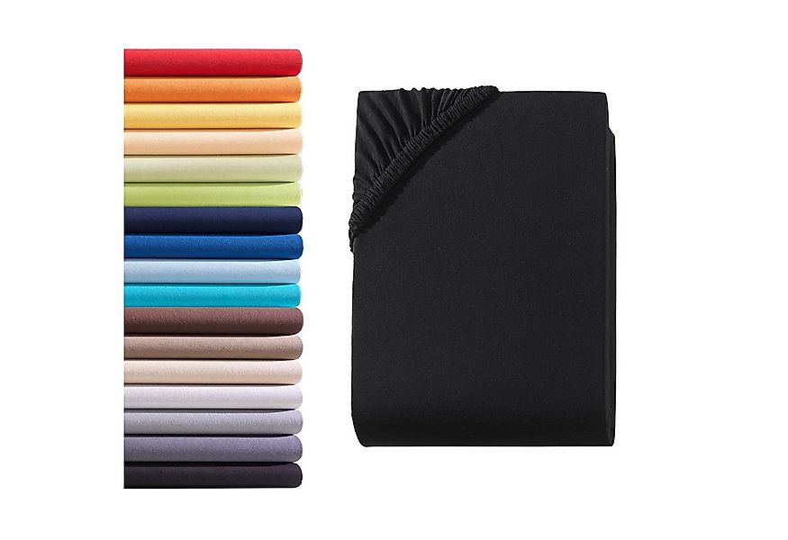 Hometex Premium Textiles Spannbettlaken Jersey Spannbettlaken 100% Baumwoll günstig online kaufen