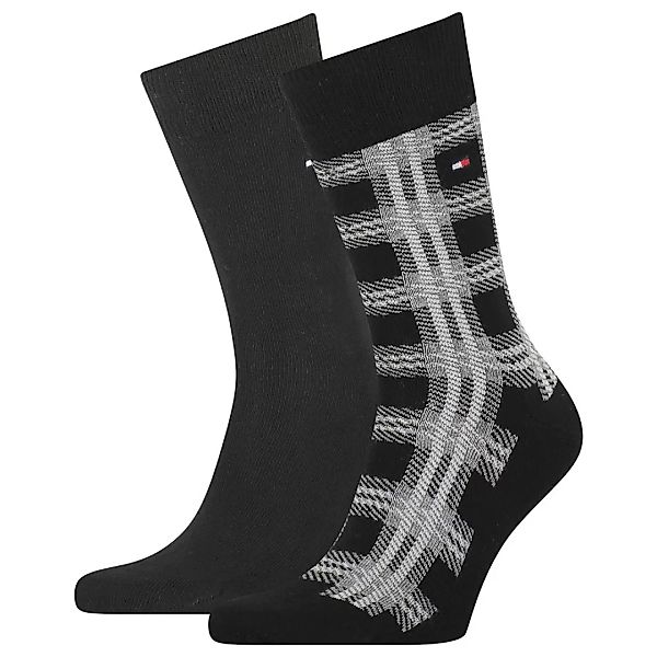 Tommy Hilfiger Check Socken 2 Paare EU 39-42 Black günstig online kaufen