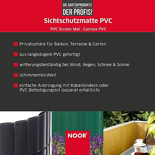 NOOR Sichtschutzzaunmatten PVC Sichtschutzzaun, Sichtschutzmatte aus günstig online kaufen