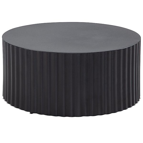 KADIMA DESIGN Couchtisch Wellen-Muster Kaffeetisch, Schwarz günstig online kaufen