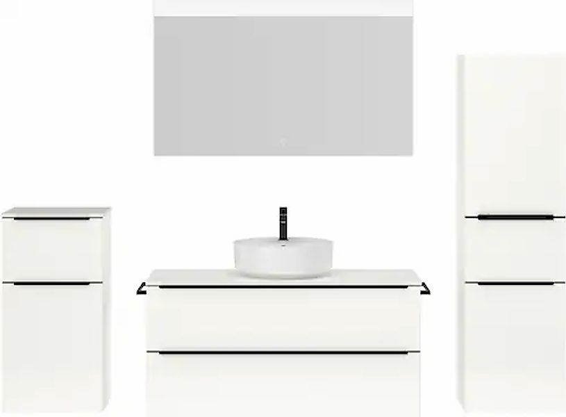 nobilia® Badmöbel-Set »Alvene« vormontiert, mit Soft-Close, 4 Stk. tlg. günstig online kaufen