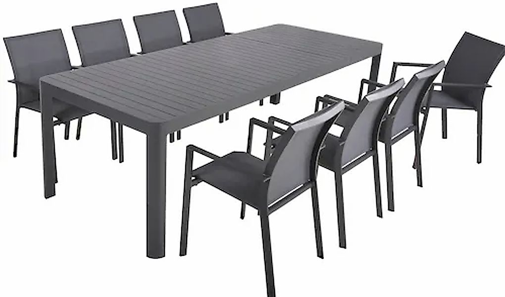 Garden Pleasure Garten-Essgruppe »AMIRA« 9 Stk. tlg. mit ausziehbarem Tisch günstig online kaufen