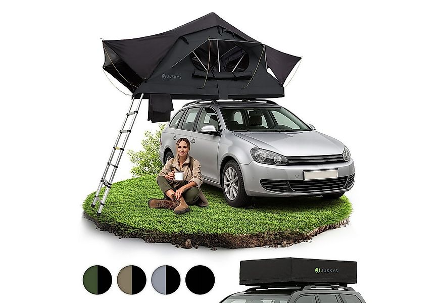 Juskys Dachzelt Lago, Wasserdicht, Teleskopleiter, 2 Personen Zelt, LED Bel günstig online kaufen