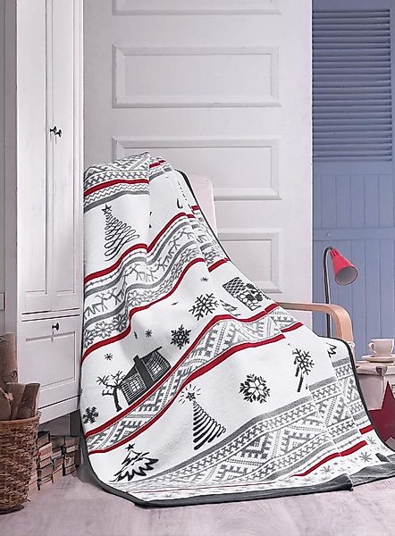 Plaid Plaid Weihnachtsplaid Kuscheldecke 150x200 Weihnachtliche Motiv Fleec günstig online kaufen