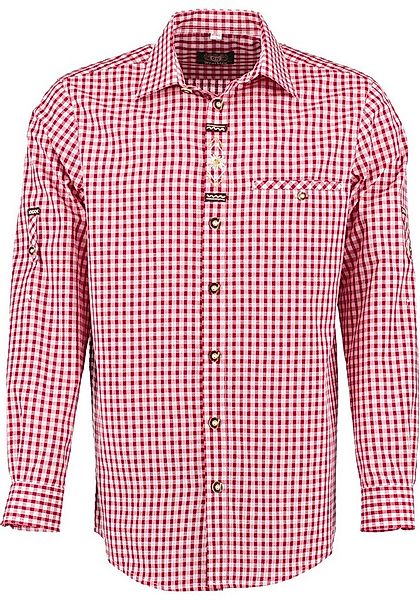 OS Trachten Trachtenhemd Smoba Langarmhemd mit Paspeltasche, Edelweiß-Stick günstig online kaufen